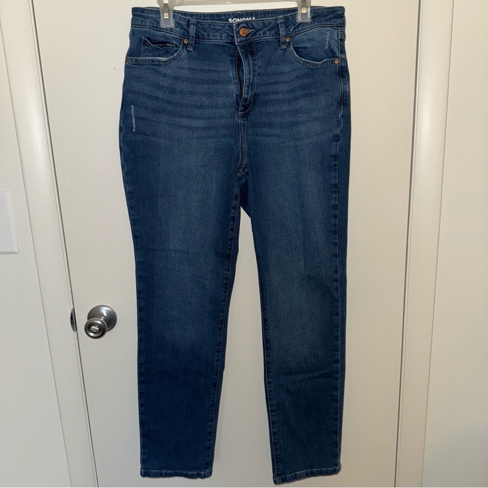 Sonoma Curvy Straight Women's Blue Jeans